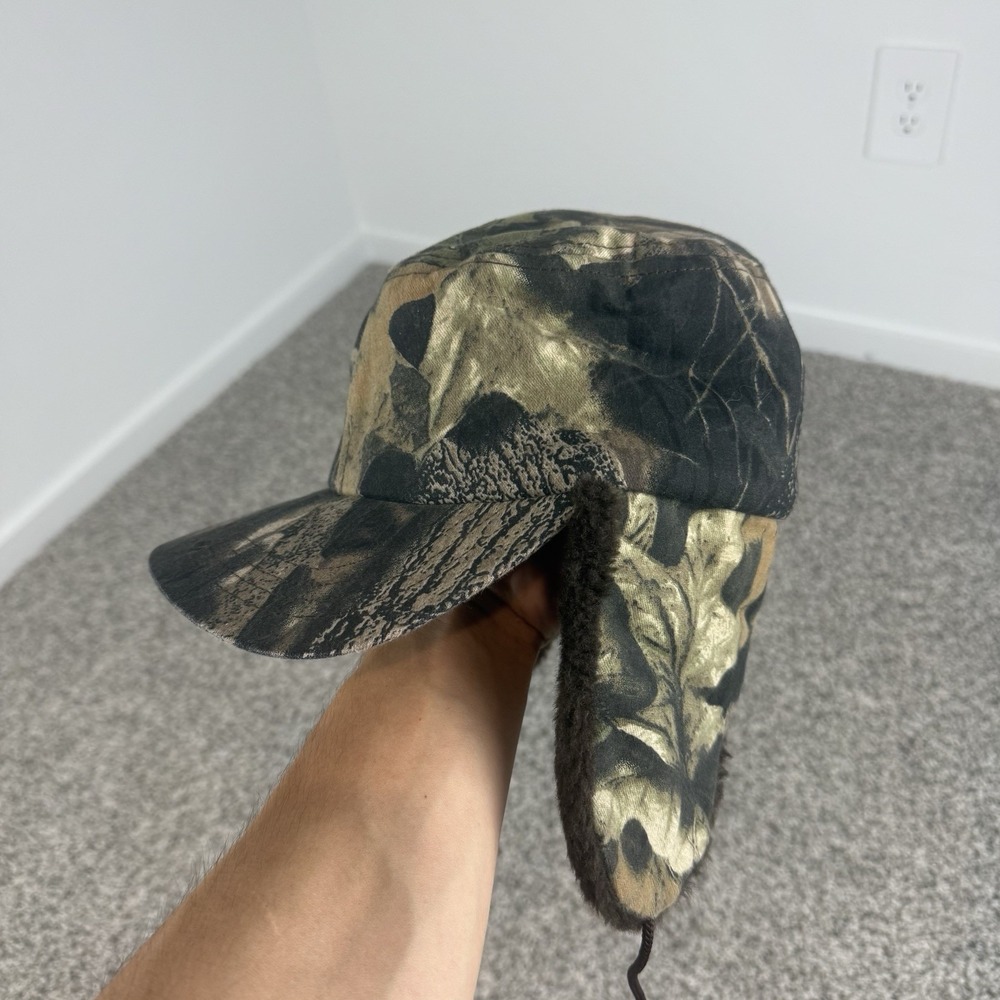Whitewater Outdoors Camo Trapper Hat Medium Gore Tex Insulated Ear Flap USA VTG
